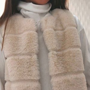 White Faux Fur vest